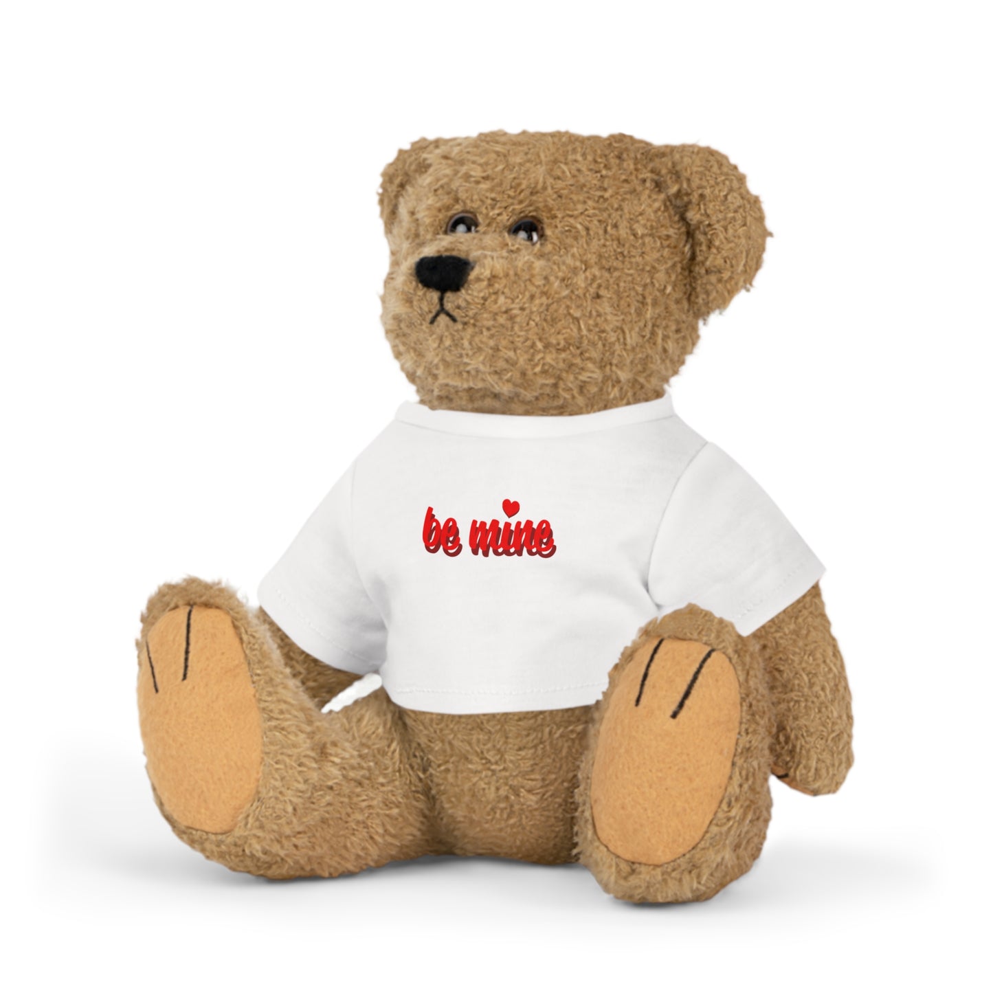 Valentine Teddy Bear Plush — 'Be Mine' T‑Shirt Stuffed Animal