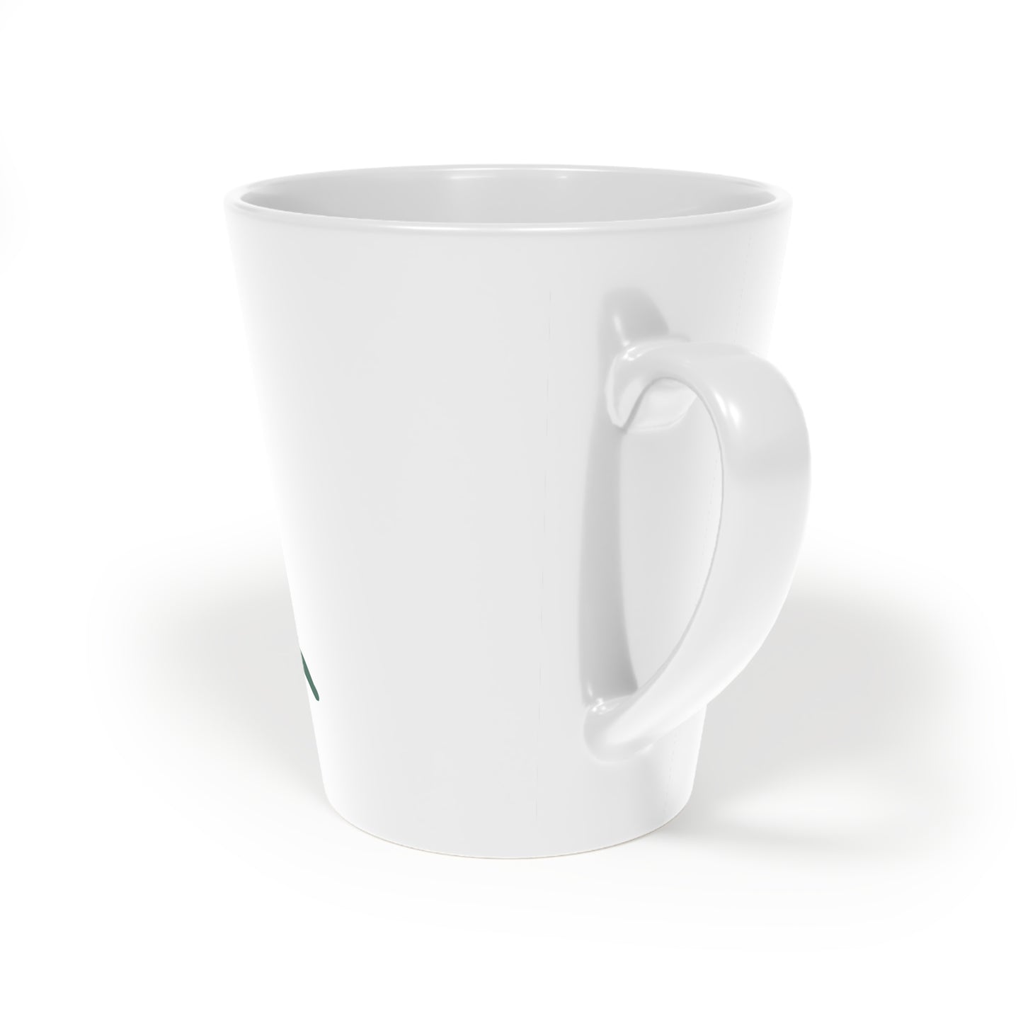 Botanical Greenery Latte Mug – Minimal Leaf Coffee Cup, 12oz