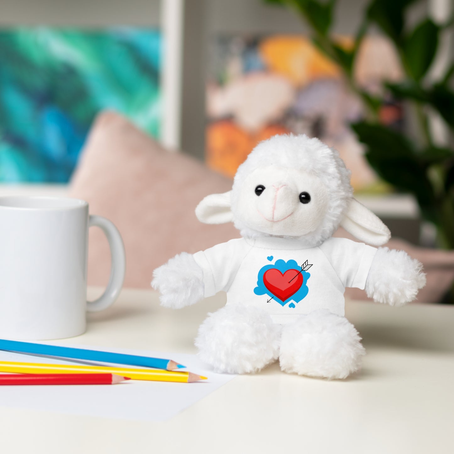 Plush Bear with Heart Tee — Cute Valentine’s Stuffed Animal Gift