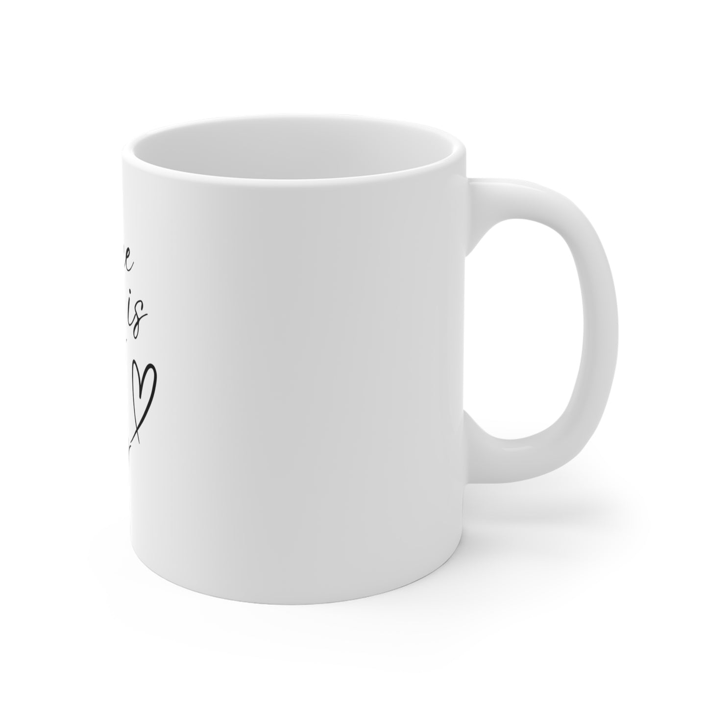 Coffee Is a Hug in a Mug Ceramic Mug — Cozy Script Coffee Cup (11/15/20oz)