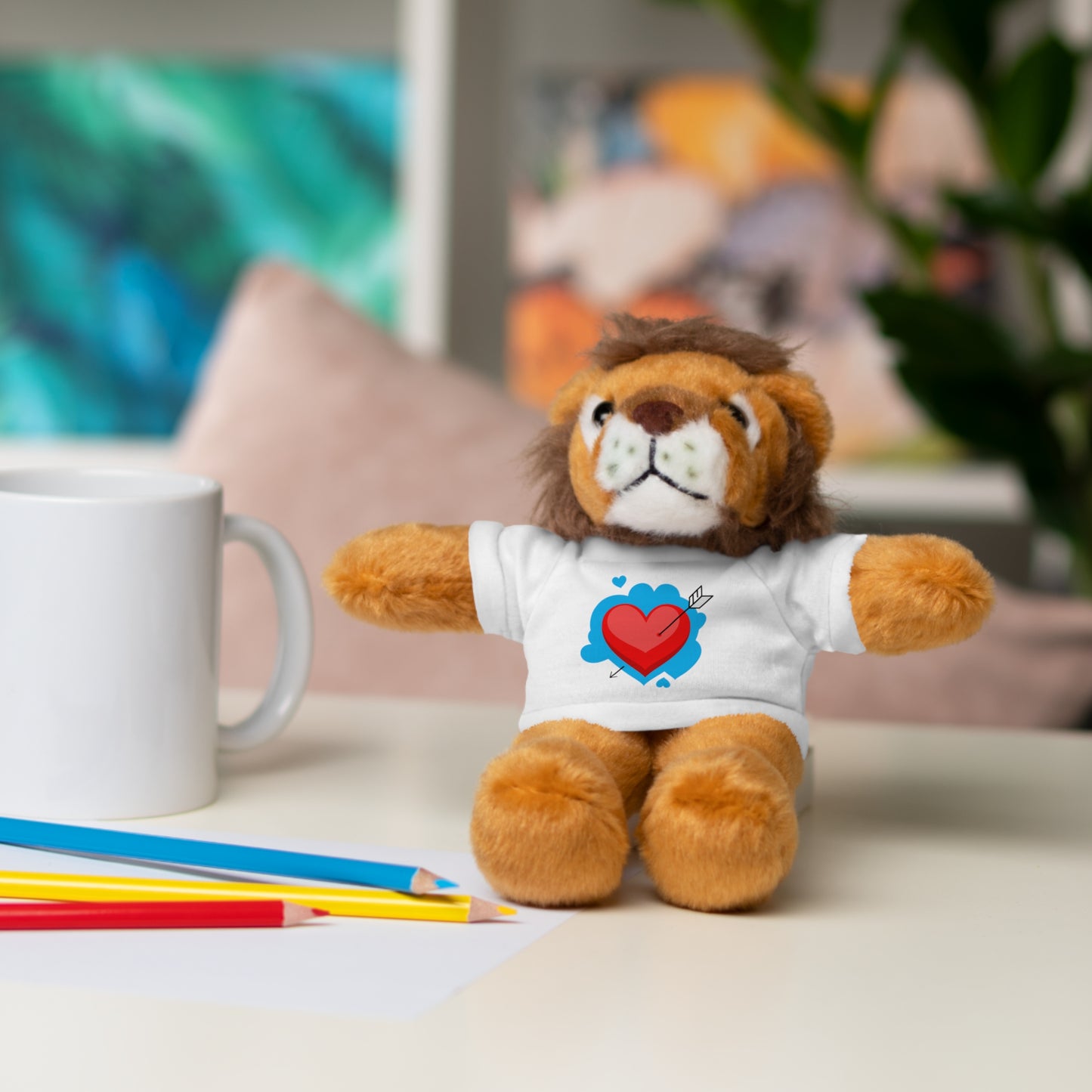 Plush Bear with Heart Tee — Cute Valentine’s Stuffed Animal Gift