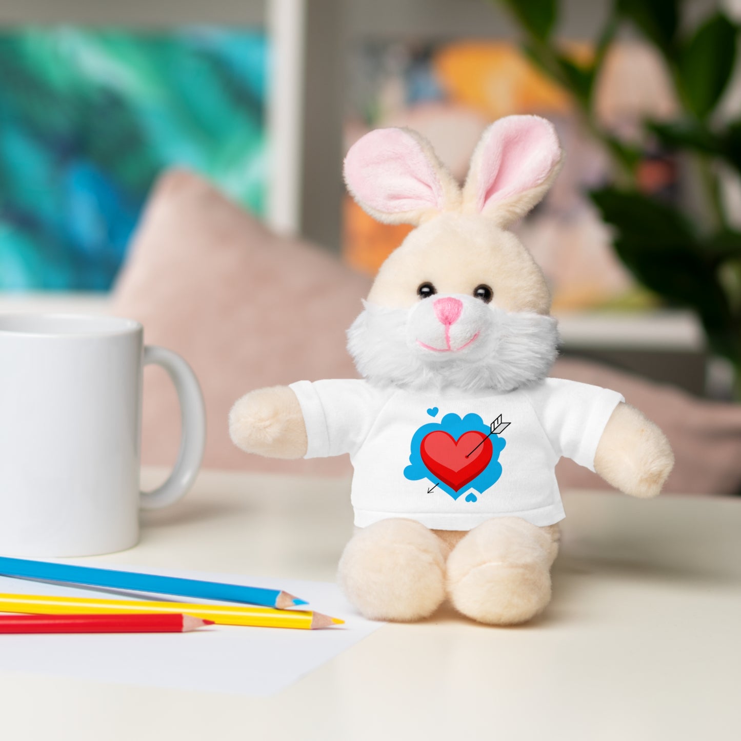 Plush Bear with Heart Tee — Cute Valentine’s Stuffed Animal Gift