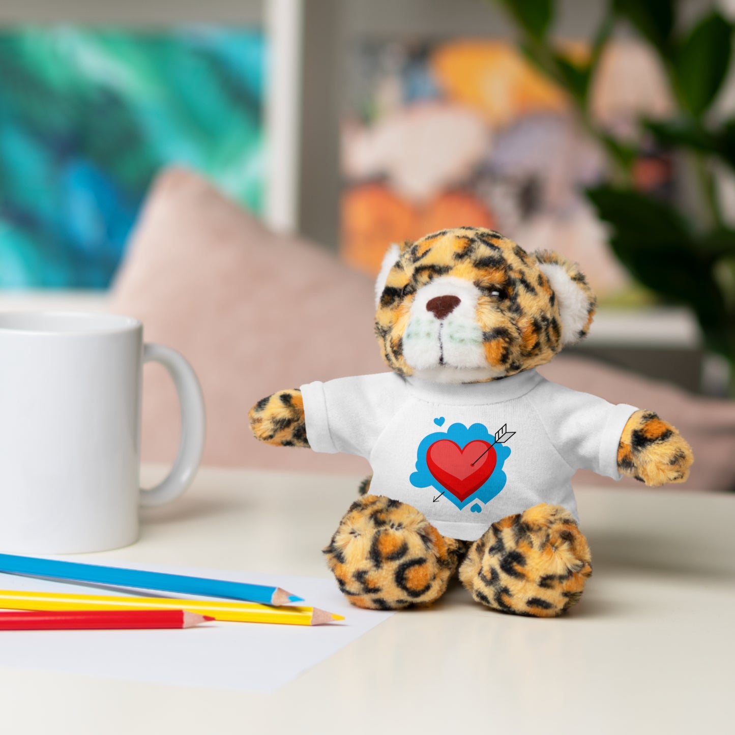 Plush Bear with Heart Tee — Cute Valentine’s Stuffed Animal Gift