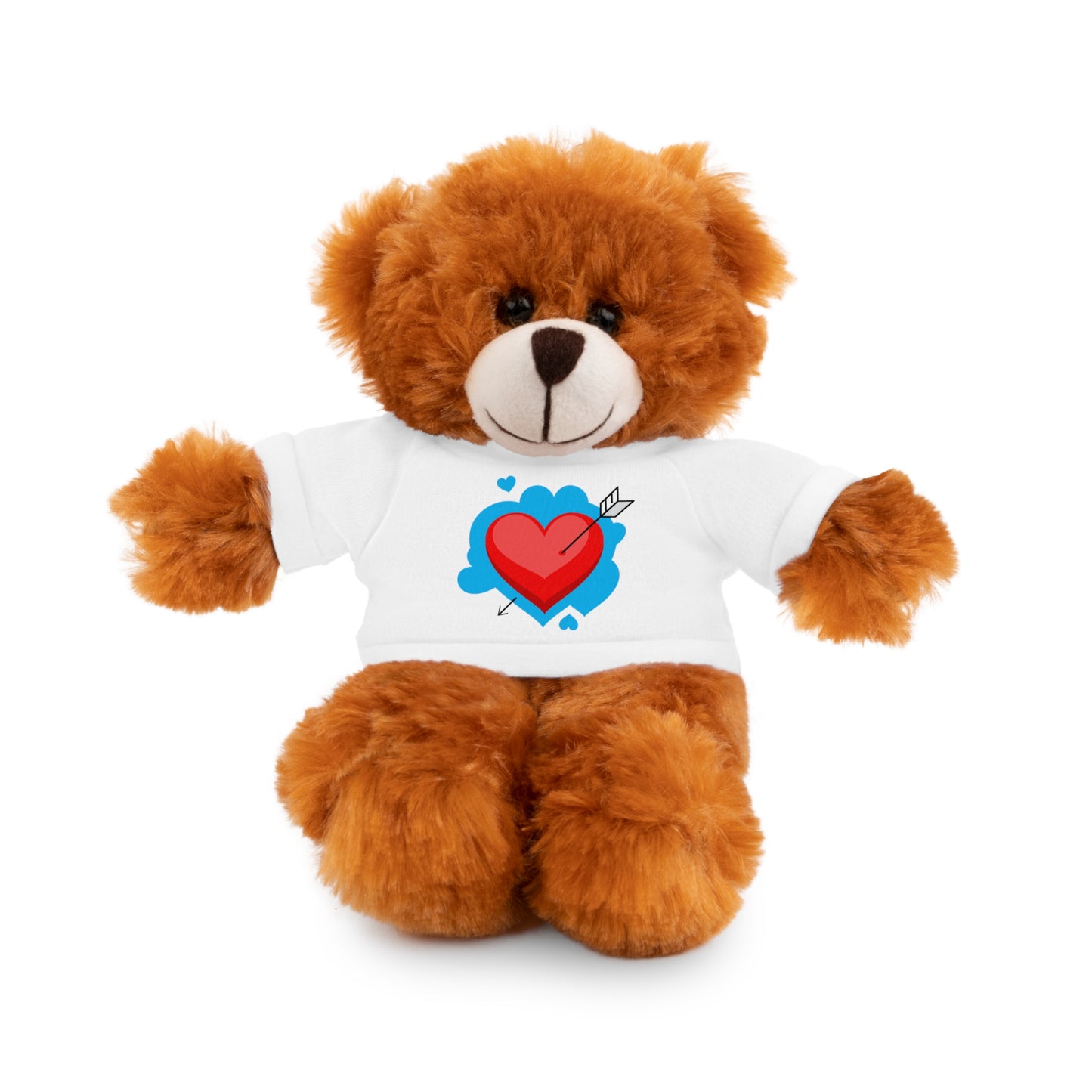 Plush Bear with Heart Tee — Cute Valentine’s Stuffed Animal Gift